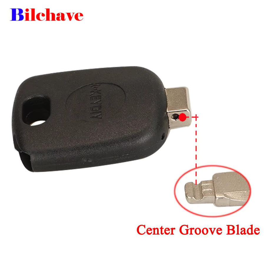Jingyuqin 10 Stück KEYDIY Universal-Transponderschlüsselgehäuse mit Center Groove Blade KD VVDI Klingenkopf und Chip-Halter, Schwarz - Bild 2