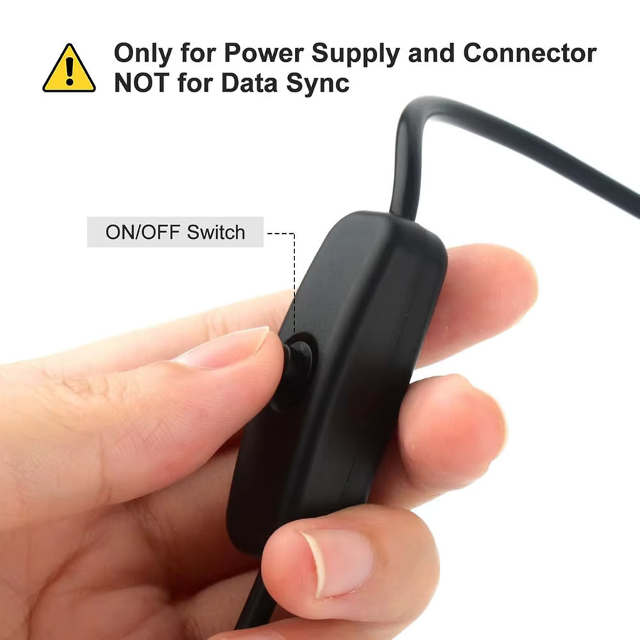 PD 65 W USB C auf USB C Schnellladekabel mit Netzschalter in Schwarz für Laptop und Smartphone - Bild 6