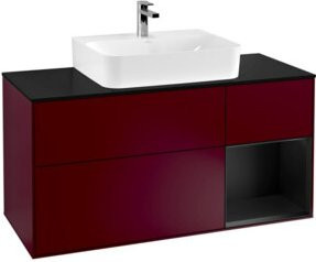 V&B Waschtischunterschrank Finion mit Wandbeleuchtung, Breite: 120 cm, Hochglanz - Bild 1