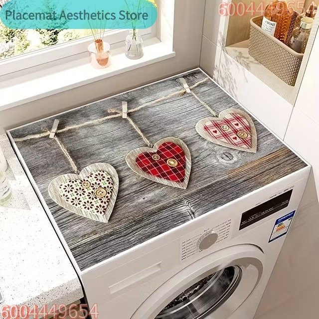Vikama Staubschutzhülle für Waschmaschine und Trockner mit Sonnenblumen-Design, schnell trocknende und absorbierende Schutzmatte, Multicolor - Bild 1