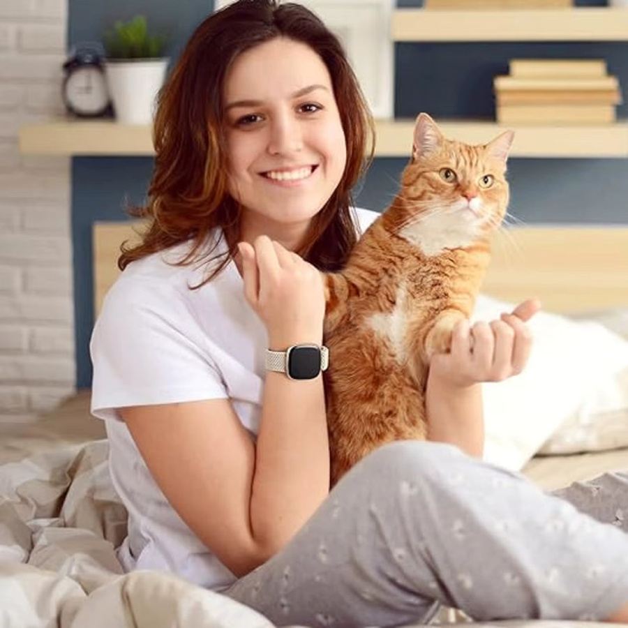 Fitbit Uhrenarmband Nylon, Weiß, 3 Stück - Bild 1