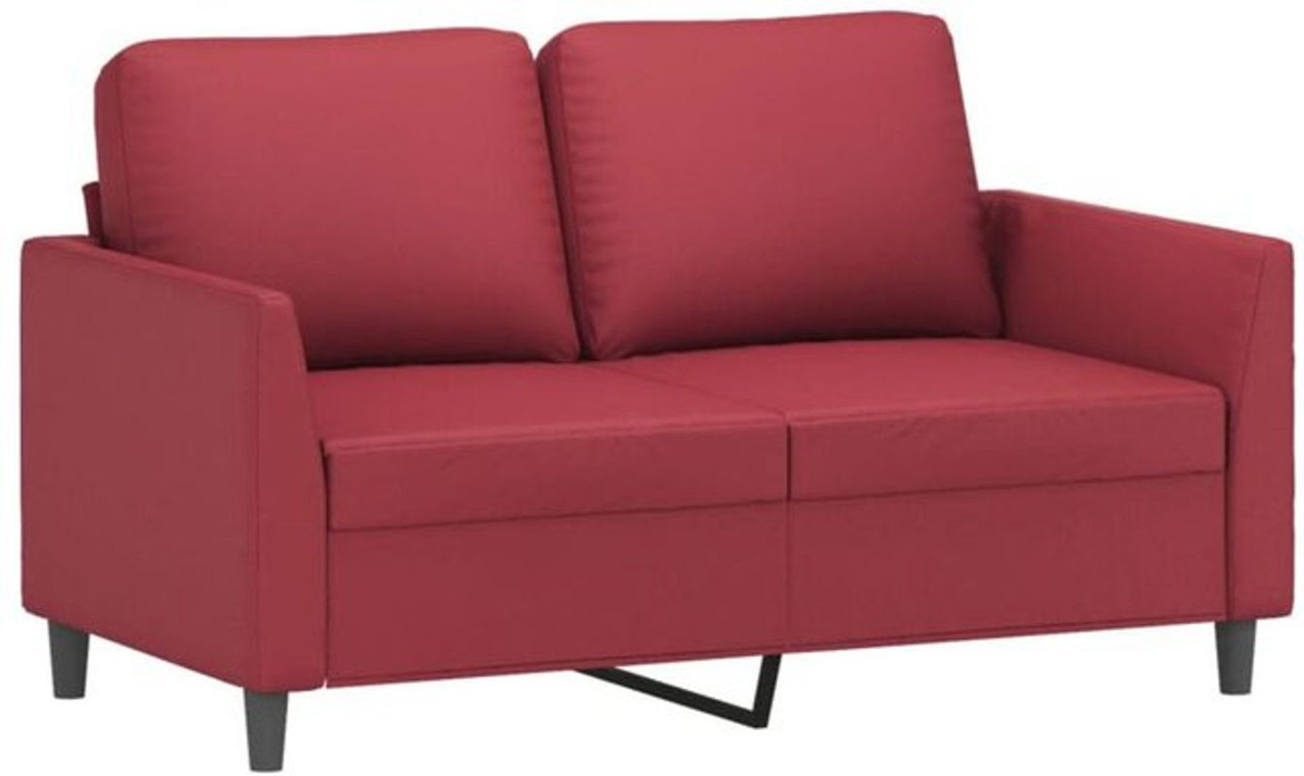 vidaxl 2-Sitzer-Sofa Modern in Rot aus Kunstleder mit Breite: 120 cm - Bild 1