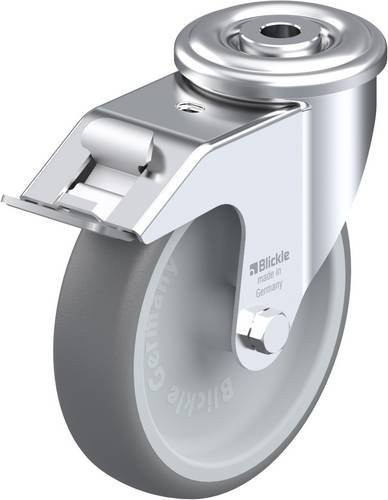 Blickle LER-TPA 127G-FI Lenkrolle mit Feststeller in Silber/Grau, Rad-Durchmesser: 125 mm, Tragfähigkeit: 125 kg - Bild 1