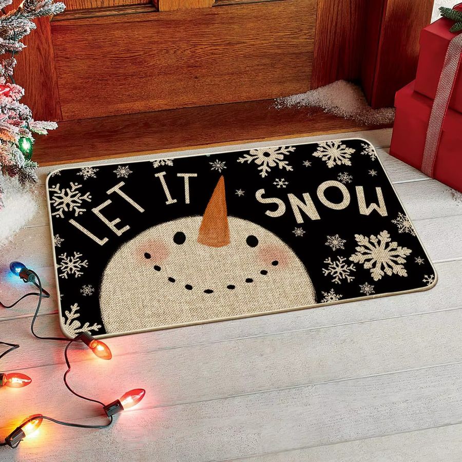 VIKAMA Weihnachts-Fußmatte für Innen und Außen, Schwarz, B/T: 60 x 40 cm - Bild 2