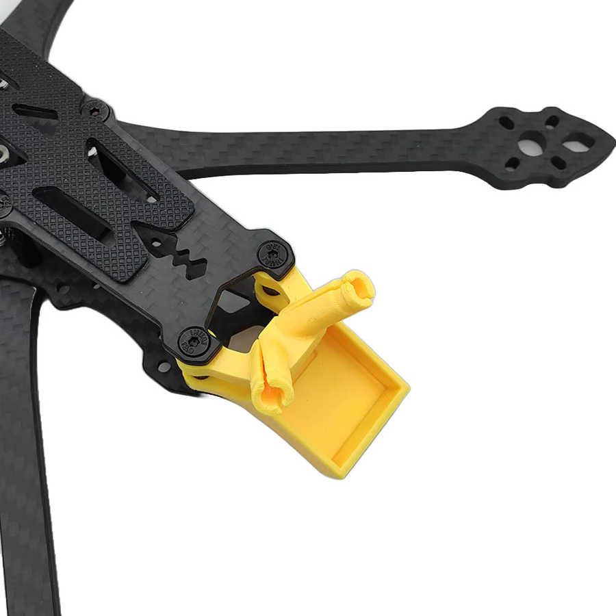 DJI O4 Pro Universal-Antennenhalterung mit GPS-Modul in Gelb für UFL-Anschluss, 3D-gedruckt, passend für 20–30 mm Heckabstand - Bild 1