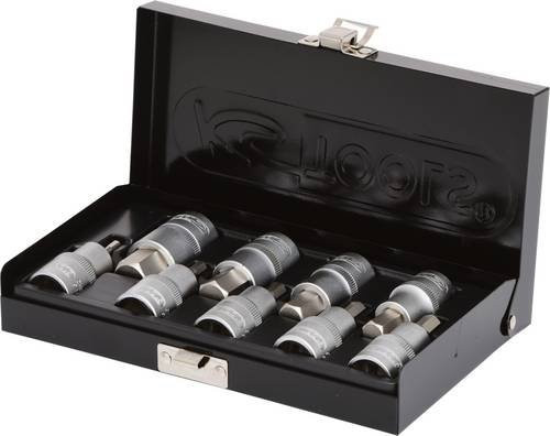 KS Tools Bit-Stecknuss-Satz Innensechskant kurz 1/2 Zoll, 9-teilig, Silber - Bild 1