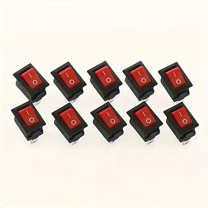 10 Stück AOKIN KCD1 Bootswippschalter 2-polig in Rot, Ein/Aus, 6A 250V / 10A 125V - Bild 6