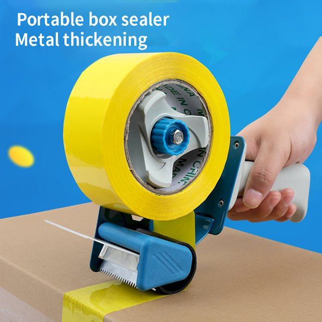 Klebebandhalter aus Kunststoff in Blau für 5 cm breites Paketband - Bild 1