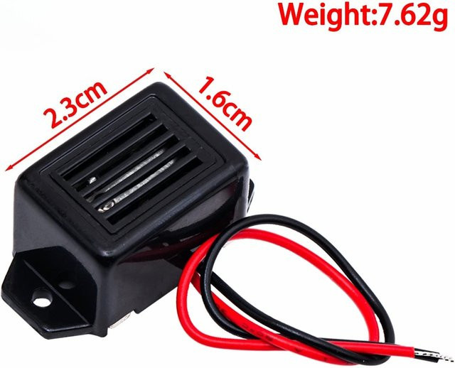 wishiot Alarmsummer DC 12V 85dB Mini elektronischer mechanischer aktiver Summer mit Konstantton - Bild 1