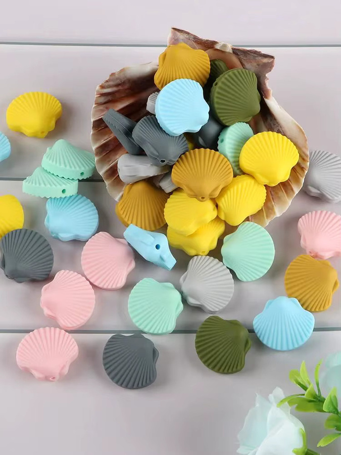 Silikon Perlen Seepferdchen Wal Shell, DIY Zubehör für Schmuckmachen - Bild 2