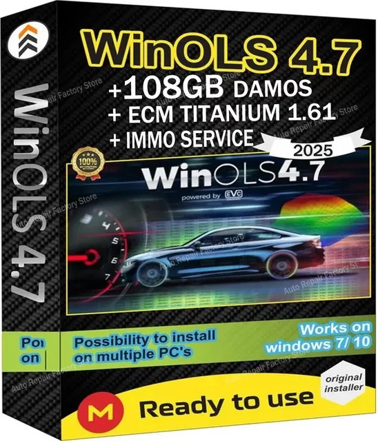 Winols 4.7 Vollversion inklusive 108 GB Damos und ECM TITANIUM 1.61 sowie IMMO SERVICE Tool für Windows 7, 10 und 11 - Bild 1