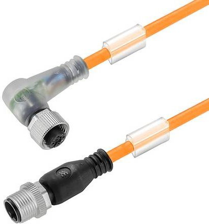 Weidmüller Sensor-Aktor-Verlängerungsleitung orange, 4 Polzahl, Länge: 0,6 m - Bild 1