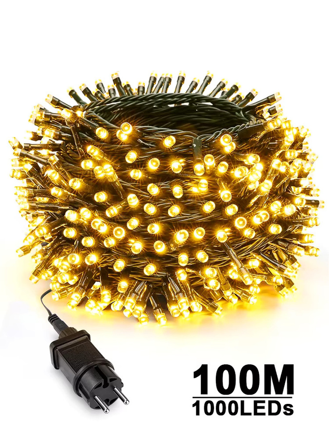 Lcamaw LED Lichterkette mit 8 Modi für Weihnachtsfeier, Hochzeit und Hausdekoration via Netzstecker - Bild 5