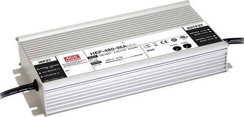 Mean Well HEP-480-36A Schaltnetzteil in Silber aus Aluminium, 37.8 V/DC, 13.3A, 478.8W - Bild 1