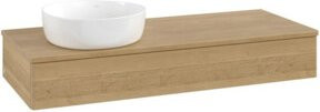 V&B Waschtischunterschrank Antao mit Beleuchtung, Farbe Honig Eiche, B/T/H: 120 x 50 x 19 cm - Bild 1