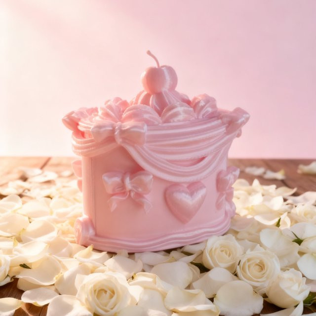 Zarte Kuchen-Schmuckschatulle in Pink für Ohrringe, Ringe und Accessoires als dekorative Tischdekoration - Bild 1