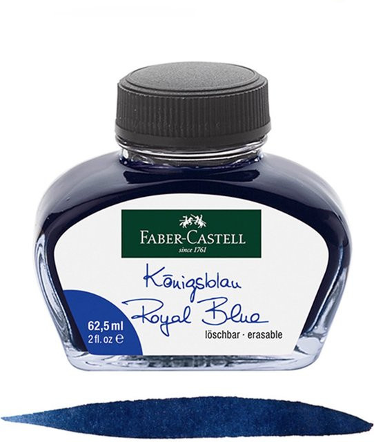 Faber-Castell Tintennachfüllung für Füllfederhalter in Schwarz und Blau, 30 ml und 62,5 ml Flaschen - Bild 1