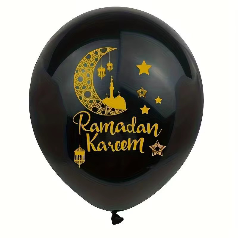 ZQNYCY Ramadan Kareem Latex Ballon Set mit Mond-Motiv, 20 Stück, Multicolour, Dekoration für Eid Mubarak und islamische Feste - Bild 4