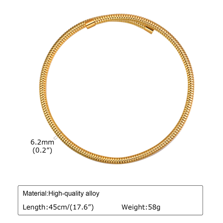 Meaeguet Halskette Schlange Choker, Gold, Messing, Damen - Bild 2