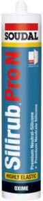 Soudal Silirub Pro N Neutralsilikon in Weiss, 300 ml - Bild 1