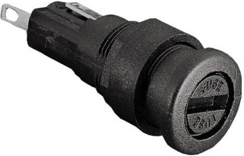 Bulgin FX0454 Sicherungshalter für Feinsicherungen 5 x 20 mm, 10A, 230 V/AC, Schwarz - Bild 1
