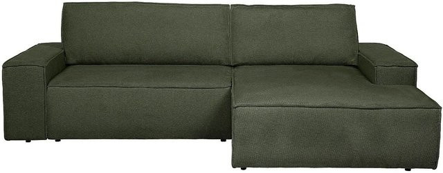 Vente-unique Schlafsofa Amelia in L-Form mit Schlaffunktion, Grün, Breite: 267 cm - Bild 1