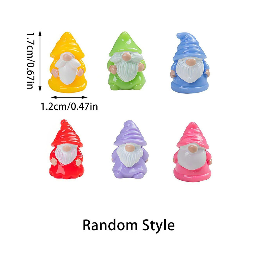 Set aus Mini-Gnom-Statuen von Yiran toy in Multicolour, dekorative Harz-Figuren im pastoralen Stil für deinen Feengarten oder als Weihnachtsgeschenk - Bild 4