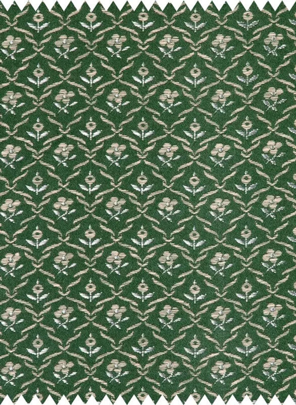 Quenin Fabric Myosotis Dekorationsstoff mit floralem Muster in Grün - Bild 1