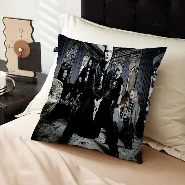JMG Clothing Kissenbezug Him Band Ville Valo Schwarz B/B/B: 45 x 45 x 45 cm - Bild 1