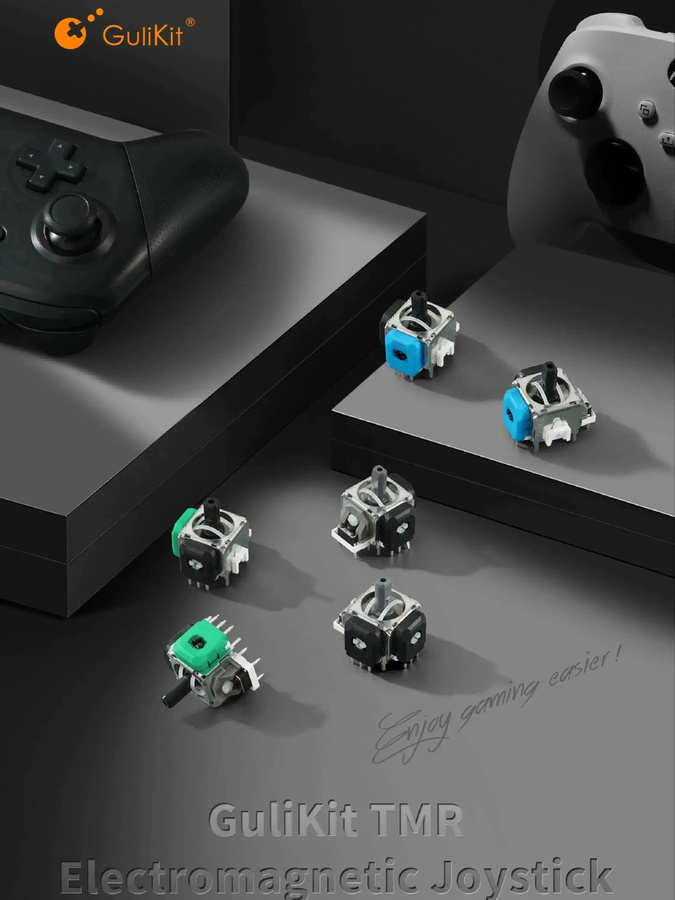 GuliKit TMR Joystick mit Stick Cap als Reparatur-Zubehör für PS4, PS5, PS5 Edge, Nintendo Switch Pro und Xbox Series Controller - Bild 3