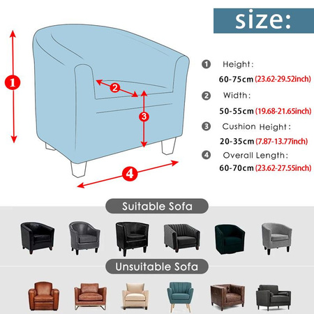 Coolazy Samt-Stuhlhussen für Club-Sessel, 2er-Set Stretch-Sofa-Schonbezüge in Grün