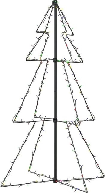 vidaXL Weihnachtsbaum in Kegelform mit 160 LEDs für Indoor und Outdoor, H x B x T: 120 x 78 x 78 cm, Modell 3 - Bild 1