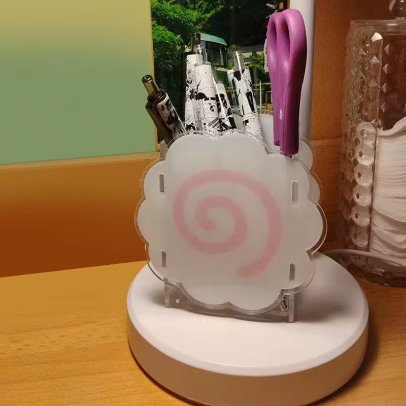CHENJ Stifthalter aus Acryl in Wolkenform, transparenter spiralförmiger Organizer für Schreibtisch und Briefpapier - Bild 3