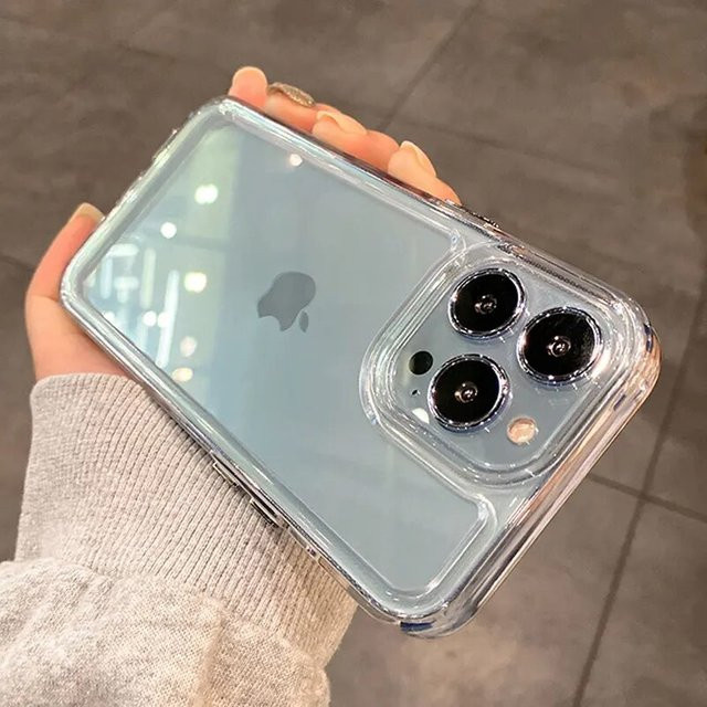 Stoßfeste Handyhülle für iPhone 15 14 Plus 13 12 11 Pro Max aus transparentem Silikon und hartem Acryl - Bild 1