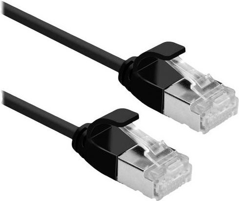 Roline RJ45 Patchkabel CAT 6a U/FTP Ethernet LAN Kabel Schwarz, Länge: 1,50 m - Bild 1