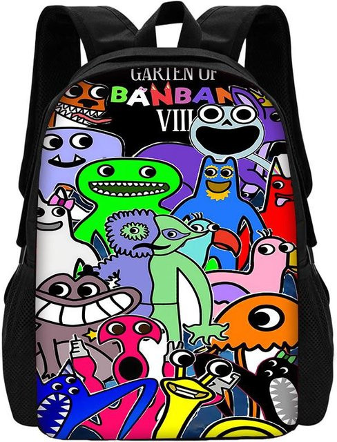 Garten of BanBan Kinder Schulrucksack Set mit Brotdose und Federmäppchen in Mehrfarbig, ideal für Jungen und Mädchen - Bild 1