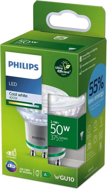 Philips LED-Leuchtmittel GU10 Reflektor in Weiß mit 375 lm und Kaltweiß - Bild 1