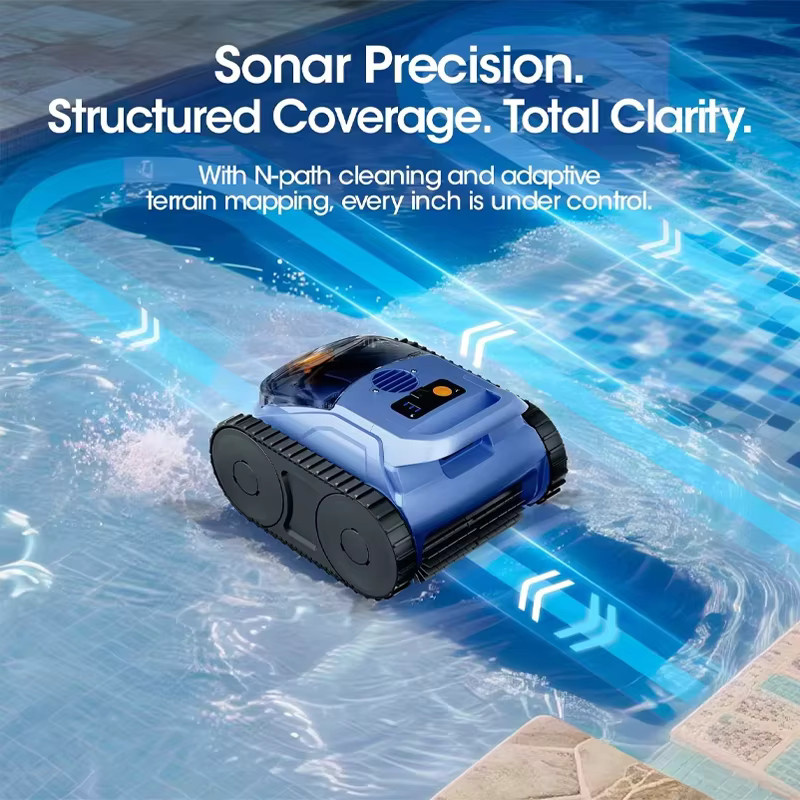 Seauto SAT20pro Roboter-Poolreiniger in Blau mit 45.000 Pa Saugkraft und Wandkletterfunktion für Aufstellpools - Bild 2