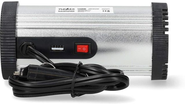 Nedis Wechselrichter PIM15012FGY mit USB-C in Silber - Bild 1