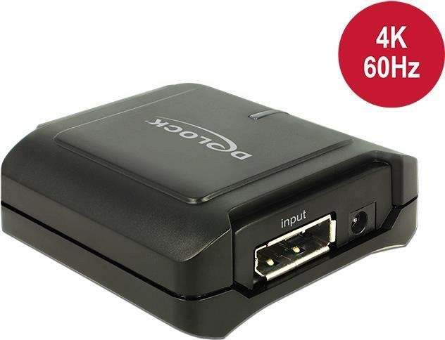 Delock DisplayPort 1.2 Repeater für 4K UHD bei 60 Hz in Schwarz bis zu 40 m Reichweite - Bild 2