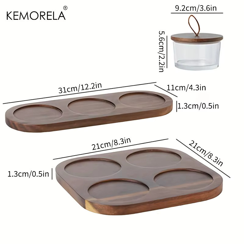 KEMORELA Retro-Serviertablett quadratisch mit Deckel und Glas, braun - Bild 6
