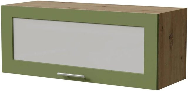 Feldmann-Wohnen Klapphängeschrank Brerra W4BS/90 WKF Eiche Artisan in Farngrün Matt, B/H/T: 90 x 36 x 32,5 cm - Bild 1