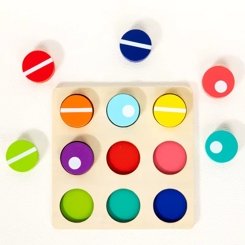 Tlewj Montessori Holzblock-Spielzeug, Formenpuzzle, Bunt / Mehrfarbig - Bild 2