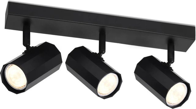 NETTLIFE Deckenstrahler aus Metall in Schwarz, verstellbare LED-Industrie-Deckenleuchte mit GU10-Fassung - Bild 1