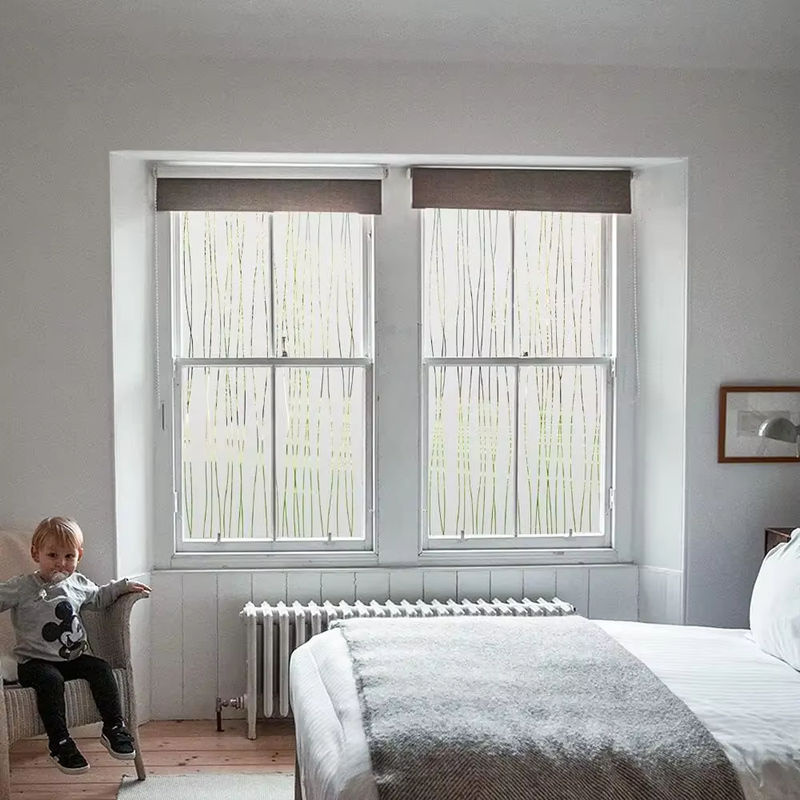 WXSHSH Fenster-Sichtschutzfolie in Milchglas-Optik, transparente UV-Schutz Folie, nicht klebend, B/H: 30 x 100 cm - Bild 4
