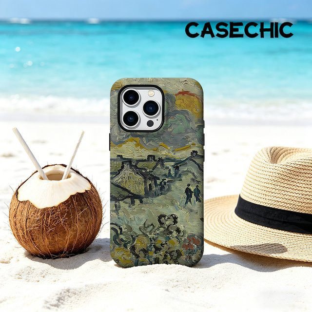 CaseChic Matte Bumper Hülle mit MagSafe für iPhone 17 16 15 14 Plus Pro Max, Stoßfeste PC-Schutzhülle im Vincent-Stil, Mehrfarbig - Bild 1