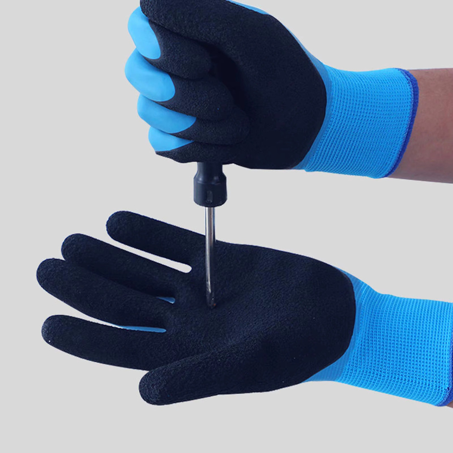 Isolierte Elektrikerhandschuhe von BREYLEE in Blau mit 400 V Spannungsfestigkeit für Isolierungsarbeiten im Bauwesen - Bild 3