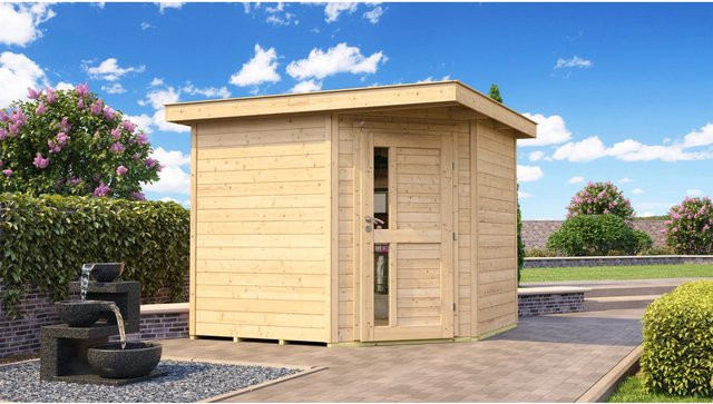 WEKA Gartenhaus 229 aus Holz mit Flachdach in Braun, B/T: 270 x 270 cm - Bild 1