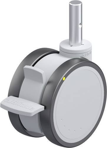Blickle Kunststoff-Doppelrolle LKDG-PATH 125K-FI-ELS-ZA51 in Grau mit 125 mm Rad-Durchmesser und 125 kg Tragfähigkeit - Bild 1
