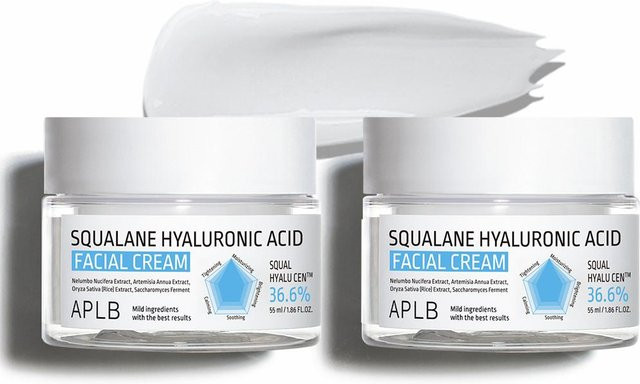 APLB Squalan Hyaluronsäure Gesichtscreme, 55 ml, für trockene Haut - Bild 1